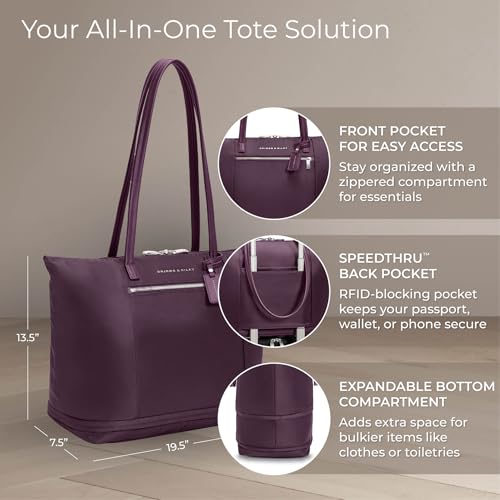 Bolso Tote Expandible Briggs & Riley de Nylon miniatura 2