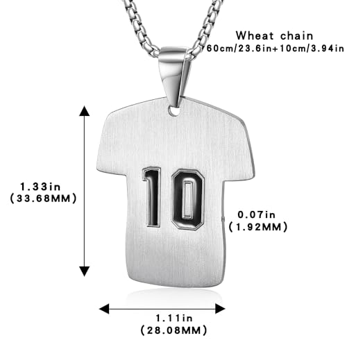 Number Necklace for Soccer Football Athletes Inspirational Jersey Chain Charm Pendent Basketball Baseball Sports Gift for Men4