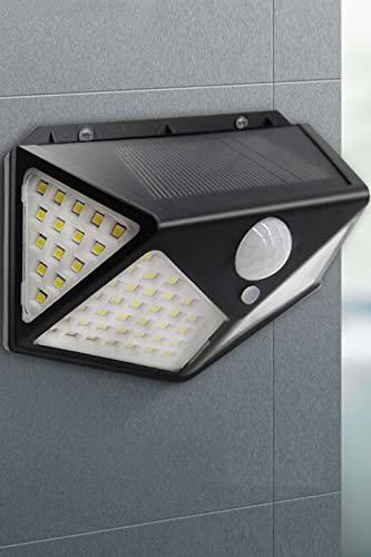 Bahçe Lambası, Güneş Enerjili 100 Led Bahçe Aplik Solar Bahçe Lambası 1410
