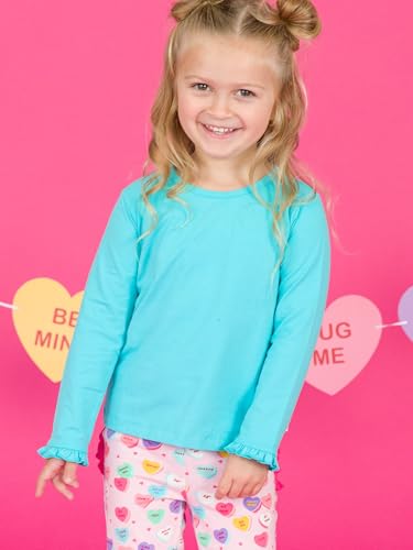 Image of RuffleButts Baby /Toddler Girls Knit Ruffle Tee - Long Sleeve T-Shirt