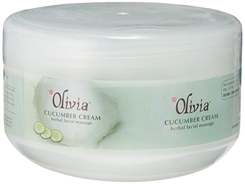 Image of Olivia Professional Herbal Cucumber Cream with Cucumber Extract & Olive Oil | Soothing & Hydrating Massage Cream for Soft, Radiant Skin | Calms Irritation, Nourishes & Protects Against Ageing | 400g