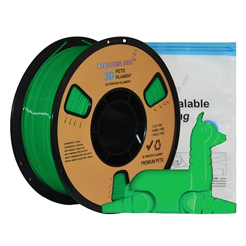 PETG 3D Printer Filament by Ataraxia Art 1.75mm Filament 1 Kg Spool Dimensional Accuracy +/- 0.02mm with PETG Filament R