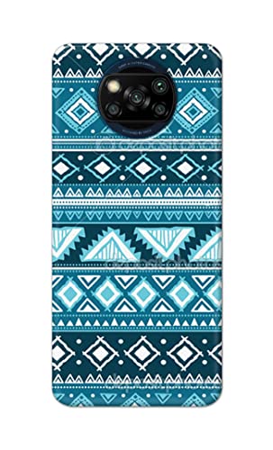 Image of PRINTFIDAA Coloured Tribal Pattern Hard Back Cover for Poco X3 Back Cover -(P6) KAT1008