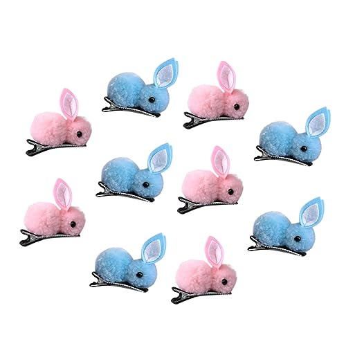 ノーブランド品 10個 ヘアピン うさぎデザインかんざし 女の子のヘアクリップ 繊細なウサギのデザインかんざし 女の子素敵なバレッタ ウサギのヘアクリップ 愛らしいヘアクリップ ぬいぐるみ