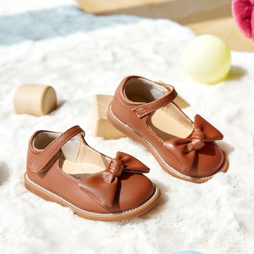 Image of Flaryzone Toddler Little Girl Mary Jane School Uniform Oxfords Flat Dress Shoes