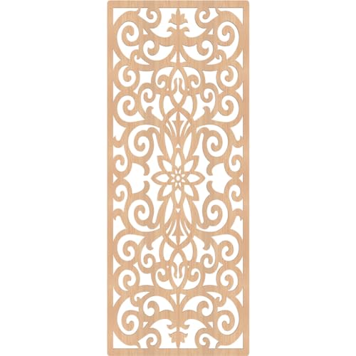 Image of Buel Decorative Pierced Fretwork Wood Wall Panels, 29 3 /8 inchW x 74 3 /8 inchH x 3 /8 inchT, Hickory