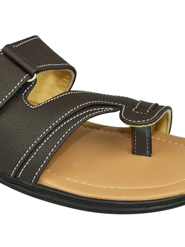 Image of AJANTA Men's Sandals for Men | Casual Walking Office Outdoor Sandals | Lightweight Comfortable Slip-On Footwear for Men | Anti-Skid Travel Daily Wear Open Toe Summer Sandals for Men