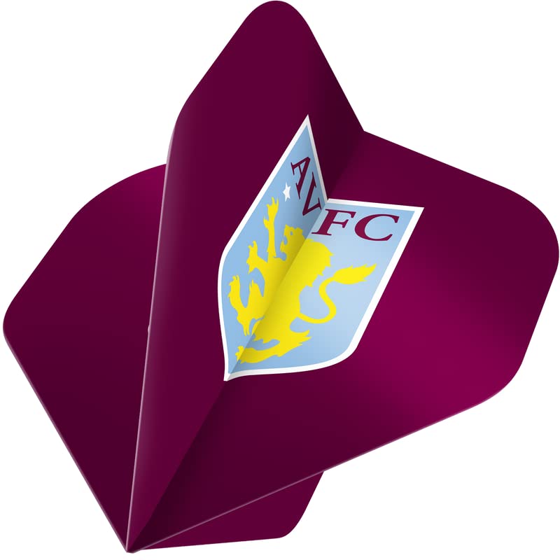 FOCO Officially Licensed Aston Villa Football Club 100 Micron No 2 Shape Dart Flights, Crest, 5 Sets of 3 Flights (F3942)