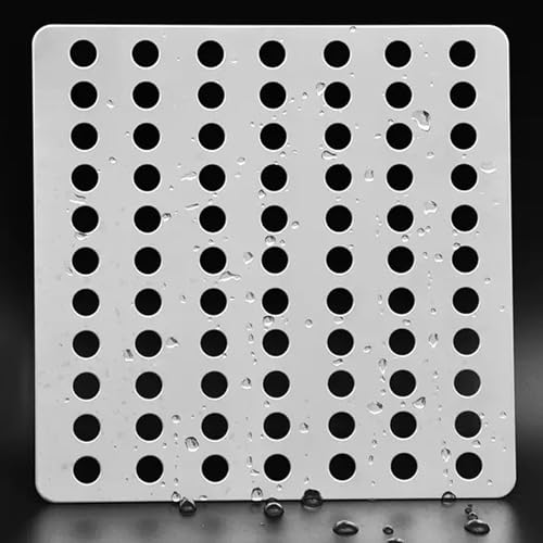 Filtre carré de vidange de douche, filtre à cheveux, protection de canalisation, couvercle tourbillonnant, 1 pièce (4 x 4 cm)