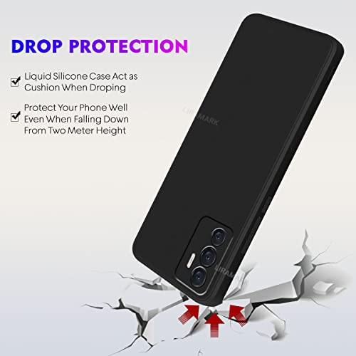 Image of LIRAMARK Silicone Soft Back Cover Case for Vivo V23e 5G / Vivo S10e 5G / Vivo Y75 4G (Silicone Black)
