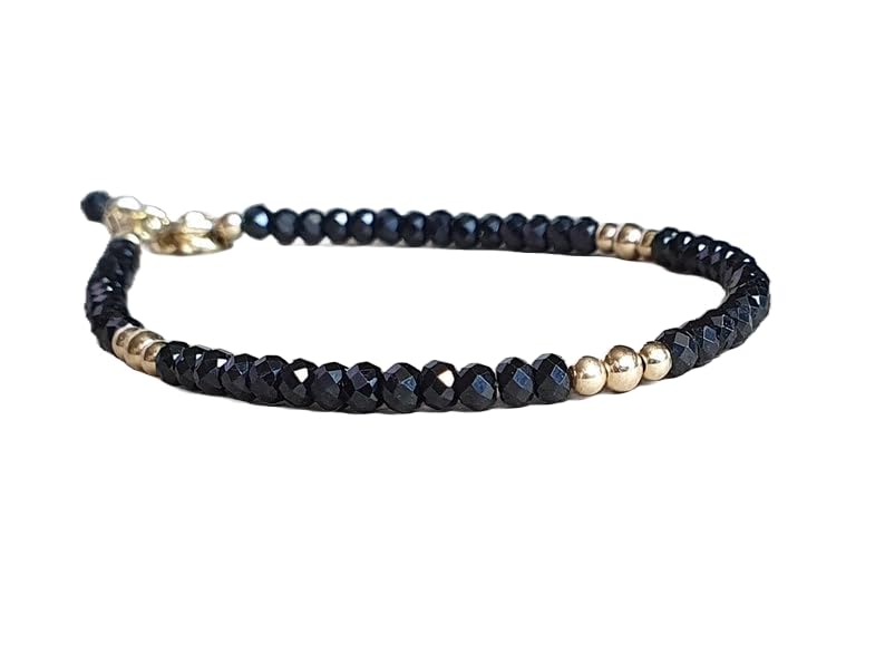 Bracelet en spinelle noir LKBEADS pour sublimer vos tenues au quotidien