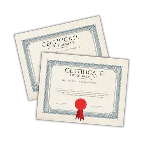 Certificats de reconnaissance retraite lin pour prix bureau et employé de l'année