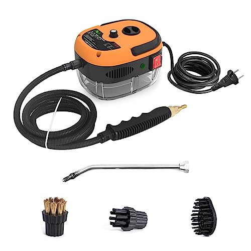 Irishom Limpiador de vapor portátil portátil de 2500 W Máquina de limpieza a vapor a presión de alta temperatura con cabezales de muebles de cocina Coche de baño Imagen de Irishom Limpiador de vapor portátil portátil de 2500 W Máquina de limpieza a vapor a presión de alta temperatura con cabezales de muebles de cocina Coche de baño