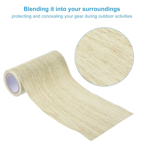 Image of PATIKIL Wood Grain Repair Tape 4.7 inch X15', Self Adhesive Realistic Textured Repair Tape Patch for Floor Door Table Cabinets Desk, Grey Oak