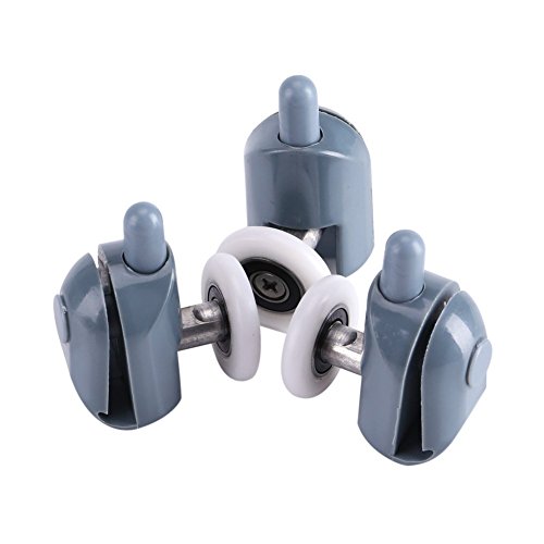 8pcs Kit Rulli per porte doccia TOPINCN Rulli Doccia Cuscinetti Box Doccia Twin Bottom Top Pulegge Ruote Runners Bathroom Kit di ricambio rulli inferiori superiori (Single wheel)