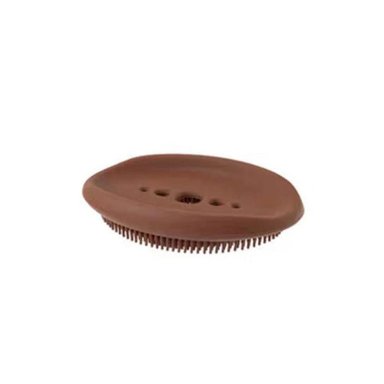 JINGYAN Soap Dishes Silicone Soap Box Household Kitchen Bathroom Toilet Drain(Brown)