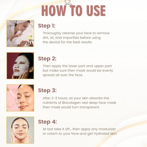 Image of Bio-Collagen Real Deep Mask, Hydrating Overnight Hydrogel Face Mask, Pore Minimizing, Skin Firming, Elasticity Improvement, Anti-Aging Sheet Mask, 34g (PACK OF 1)