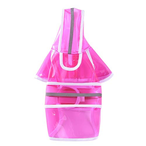TEHAUX Capa de chuva para cães com capuz e faixa refletiva de segurança impermeável para animais de