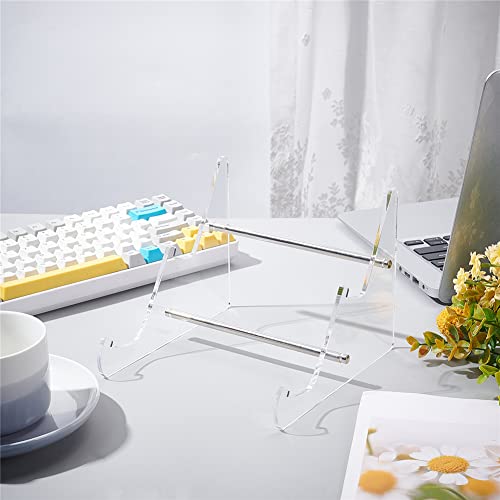 craspire Acryl-Tastaturständer, 2-Stufig, Mechanischer Computer-Tastaturständer, Regal Für Schreibtisch, Transparenter Acrylständer, Tastatur-Aufbewahrungshalter