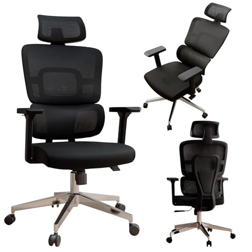 SICHY AGE Ergonomic Office Chair 500LB Capacity,Heavy Duty Home Desk Chair with Metal Base,High Back Gaming Chair,Lumbar Support,Adjustable Headrest,Mute Rolling Castor Wheels SICHY AGE Ergonomic Office Chair 500LB Capacity,Heavy Duty Home Desk Chair with Metal Base,High Back Gaming Chair,Lumbar Support,Adjustable Headrest,Mute Rolling Castor Wheels