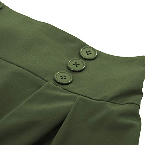 Image of Belle Poque Women's Midi Pleated A-Line Skirts Pockets