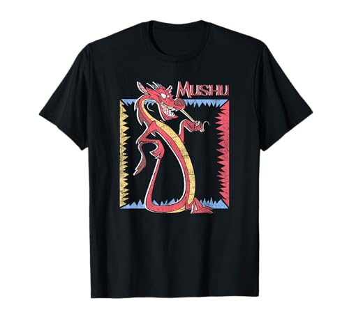 T-shirt Mulan Disney haut de gamme motif Mushu Dragon sérigraphié durable