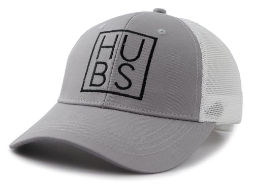 Image of 2 PCS Hubby and Wifey Trucker Hats for Men Women, Adjustable Embroidered Couple Mesh Baseball Cap