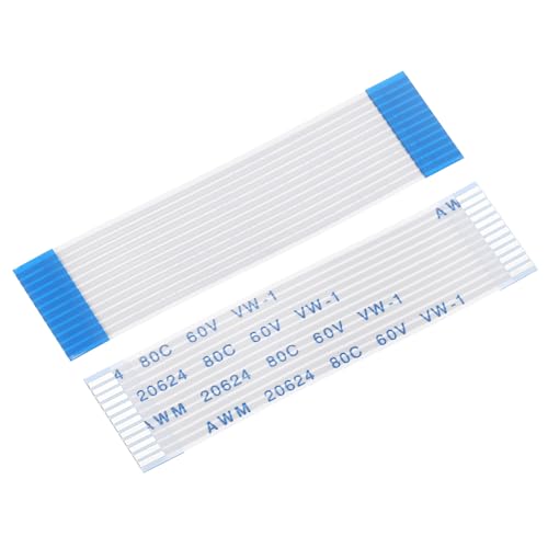 uxcell FPC FFC câble flexible 12 broches 1mm pas 50mm L 10pcs