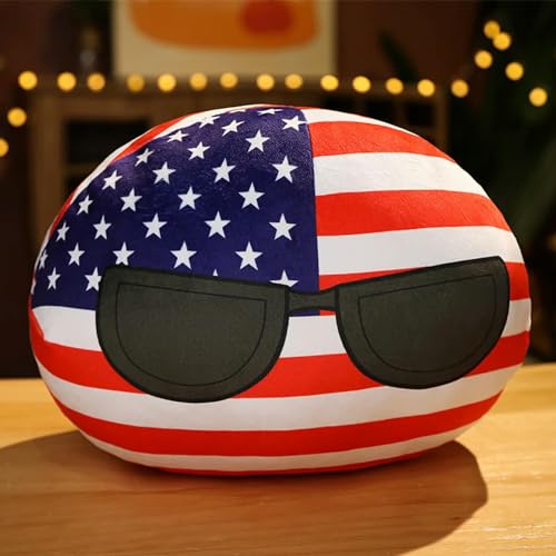 LJHLCC 40/50cm Polandball Plush Doll Countryball USSR USA FRANCE RUSSIA UK JAPAN GERMANY CANANDA ITALY Country Ball Toy Plush Pendant-30cm pillow-4