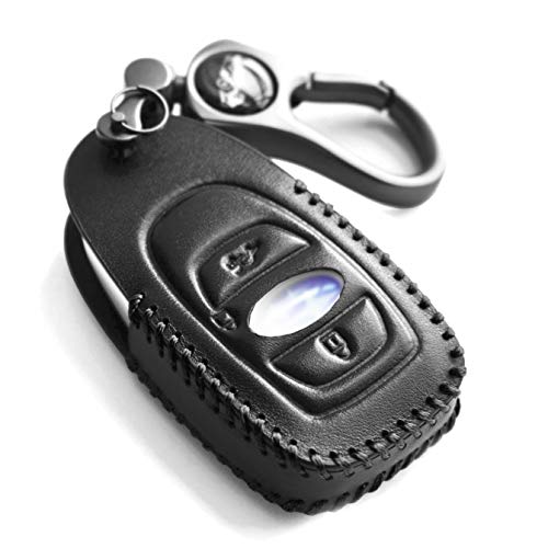 ontto SUBARU スマートキーケース キーカバー キーホルダー キーケース フィット リモコン用 汚れ 傷防止 落ちにく オシャレ スバル レヴォーグ レガシィ B4 インプレッサ エクシーガ G4 WRX S4 STI XV 等に適用 革