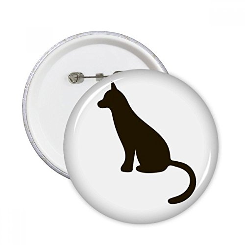Badge ronde chat noir cadeaux parfaits de 5 pièces XL, bouton décoration vêtement DIYthinker