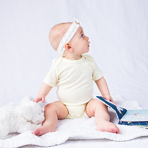 Baby Blank Short Sleeve Unisex One Piece Bodysuit (6-12 Months, Yellow)4