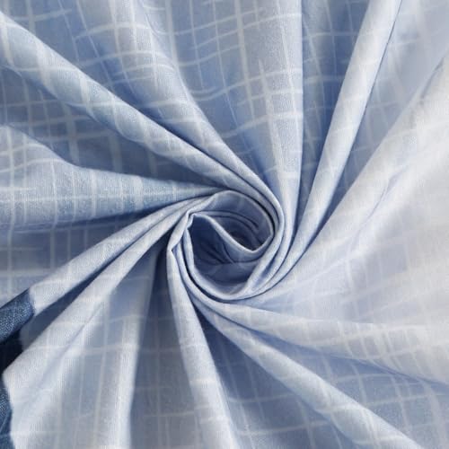 Image of Signature Digital Print Geometric Designs Super King Size Bedsheet - 108 x 108 inches | 100% Cotton-Feel Soft Fabric | Fade-Resistant Colors | 2 Matching Pillow Covers (Indigo Mandala)