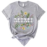 Custom Mimi Grandkids Name Wildflowers Personalized T-Shirt Hoodie: Mothers Day Shirts for Grandma, Women'S Sweatshirts