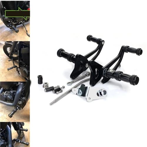 Commandes Avant VT 750 Shadow Spirit DC Repose-Pieds en Alliage Premium Noir CNC
