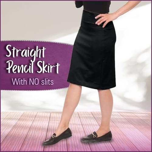 Kosher Casual Modest Knee Length Pencil Skirt for Women in Lightweight Cotton Spandex2