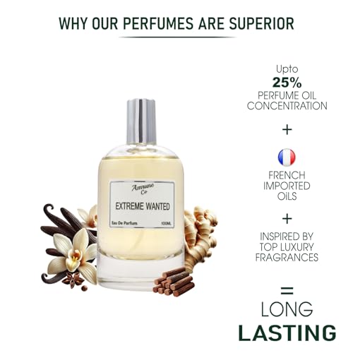 Image of Extreme Wanted | Luxury Men Eau De Parfum | Woody Vanilla Warm Spicy | Perfume Spray for Man | Strong & Long Lasting Fragrance | Luxury Gift for Him | 100 ml