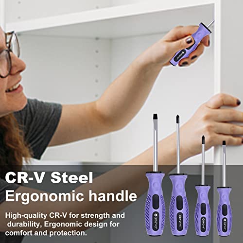 Purple Tool Set,223-Piece Tool Sets for Women,Tool Kit with 13-Inch Wide Mouth Open Purple Tool Bag,The Basic Tool Set is Perfect for Home Maintenance (PURPLE)