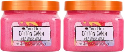 Image of Tree Hut Cotton Candy Shea Sugar Scrub, 510 Grams (Pack of 2)