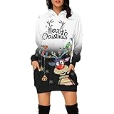 Sweatshirt Weihnachts-Shirt BaumwolleSweatshirt Damen OversizedDruck Baumwolle WeihnachtenWeihnachtsbluse Christmas