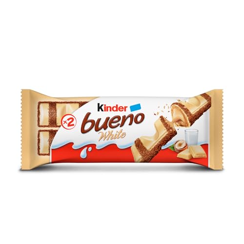 Kinder Bueno White Barritas de Chocolate - 19,5 g, 1 Pack, 1
