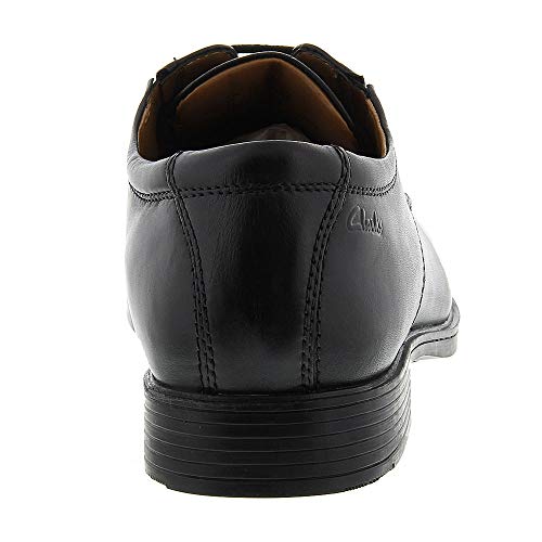 Clarks Homme Tilden Walk Oxfords-Shoes, Black Leather, 47 EU