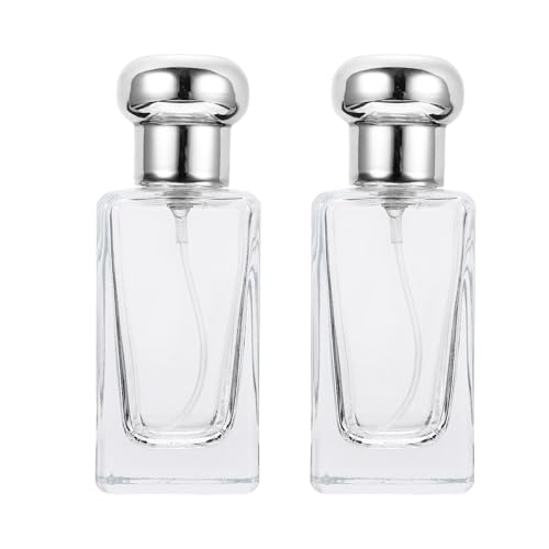 Homoyoyo Botellas de Perfume de Viaje de 25 Ml, Pulverizador Recargable de Cristal, Spray Portátil 2 Piezas, Frasco Pequeño Hermético sin Fugas para Aceites Esenciales y Perfumes