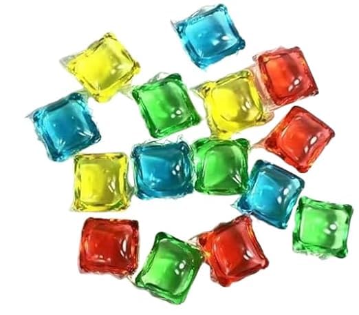 Image of Portable Laundry Detergent Gel Capsules - Travel-Friendly Laundry Beads for Clothes Cleaning | Liquid Washing Pods for Home, Dorm, Bathroom & Travel Multicolor (100)