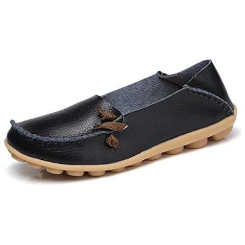 VenusCelia Women's Comfort Walking Cute Flat Loafer(9.5 M US,Black) Cover