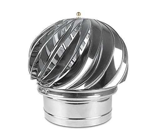Kaminaufsatz säurebeständigen Edelstahl drehbarer Kugelaufsatz Schornsteinaufsatz Lüftungsaufsatz Ofen (150mm)