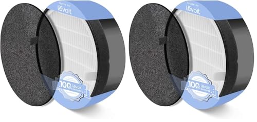 Image of LEVOIT LV-H132 Replacement Filter,Genuine LV-H132-RF Air Purifier Filters,High-Efficiency Activated Carbon for Removal of Smoke,Odor,Allergens,Pollen,(Pack of 2)