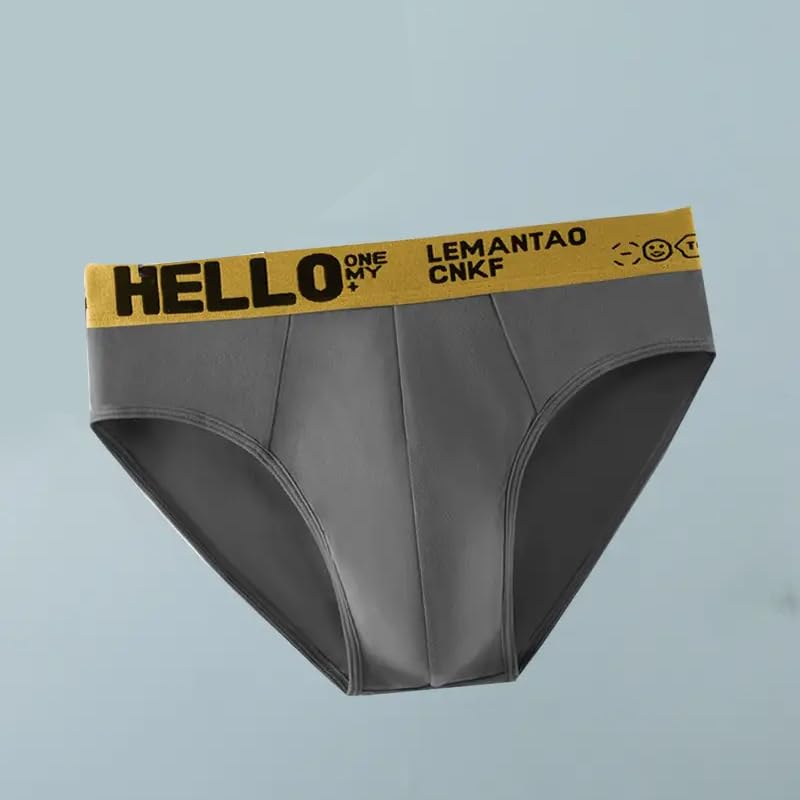 5Pcs Men's Underwear, Nylon Blend Briefs, Comfortable Fitted Breathable Underwear, Multi4