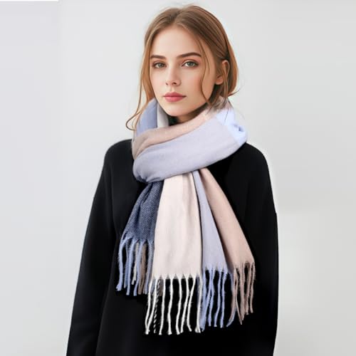 Clothirily Winter Scarfs for Women, Women's Scarves & Wraps, Winter Plaid Scarf, Long Pashmina Shawl and Wrap2