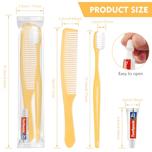 Cepillos de dientes desechables con pasta y peine NICEMOVIC 150 uds 2